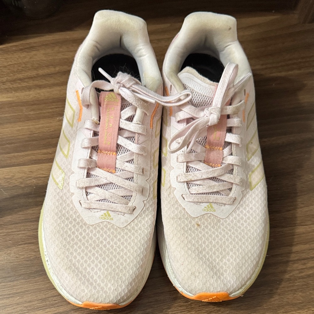 Adidas Women's Light Pink and Orange Athletic Shoes